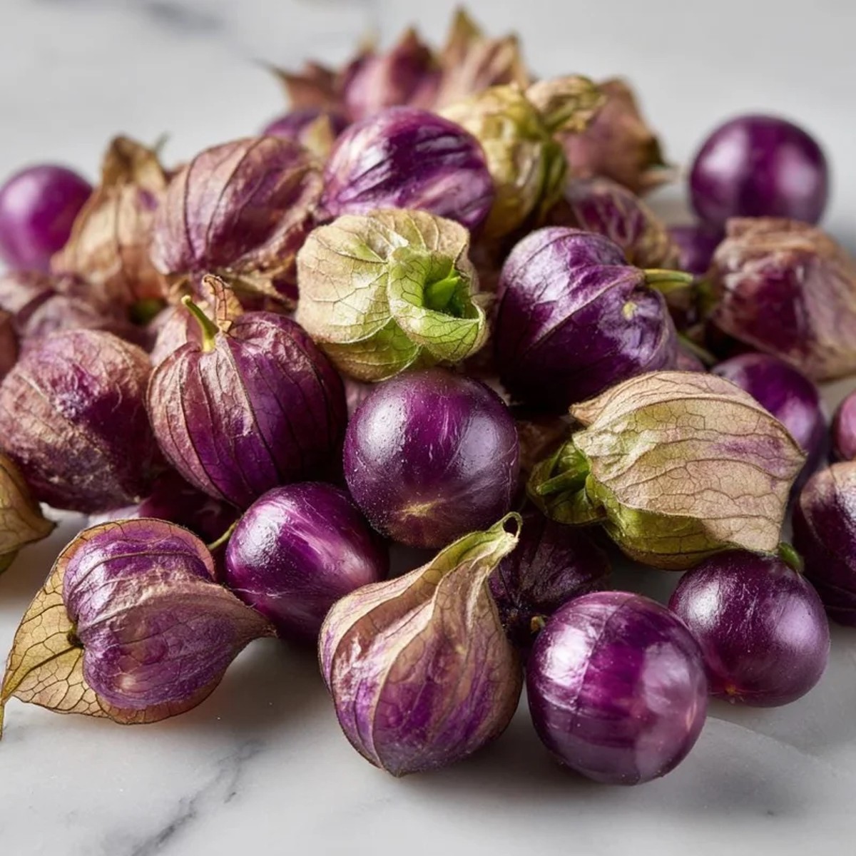 Purple Tomatillo Seeds - Heirloom Chinese Lantern, Physalis ixocarpa, 30 Seeds