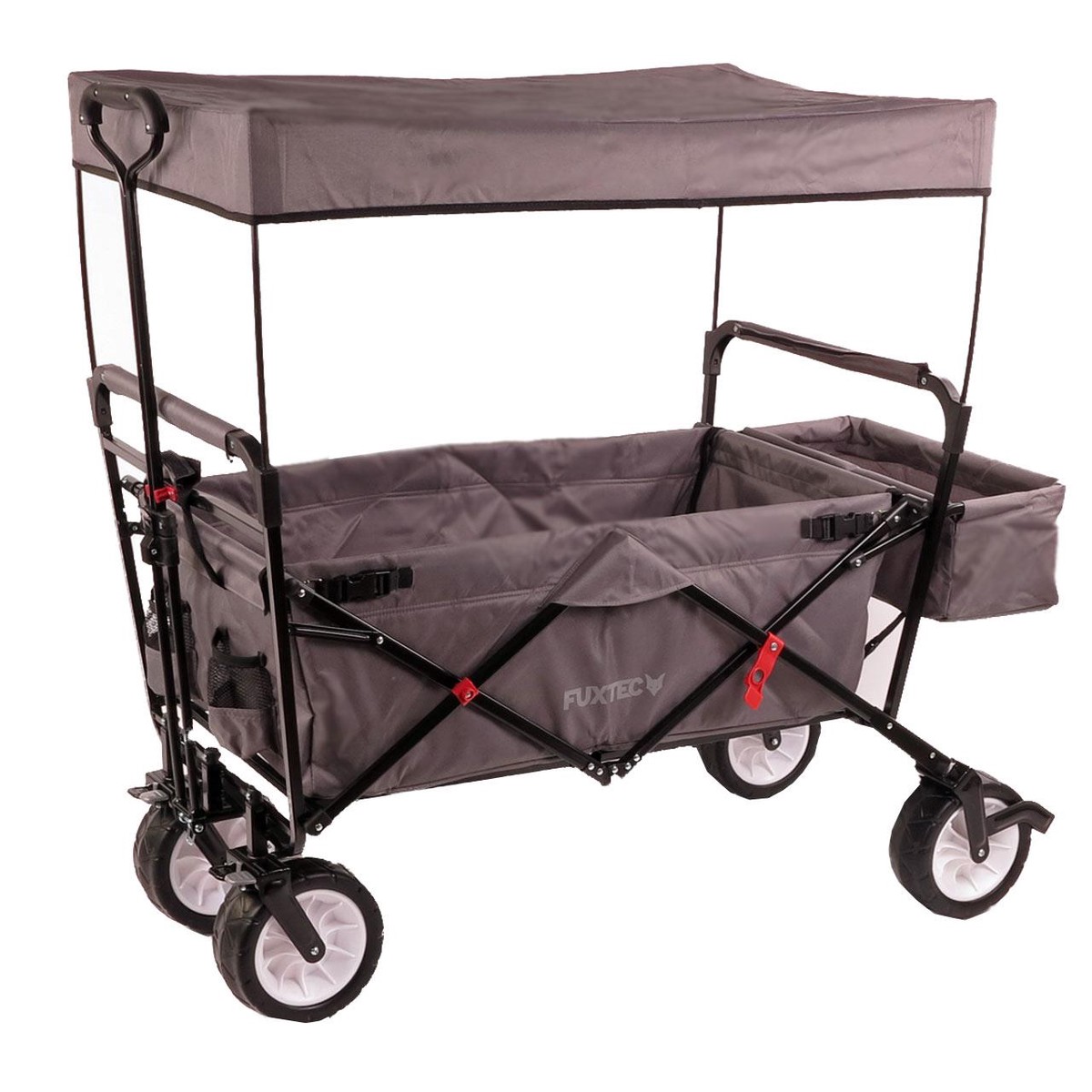 B-WARE FUXTEC Folding Wagon / Foldable Wagon / Trolley / Hand Cart JW-76C GREY