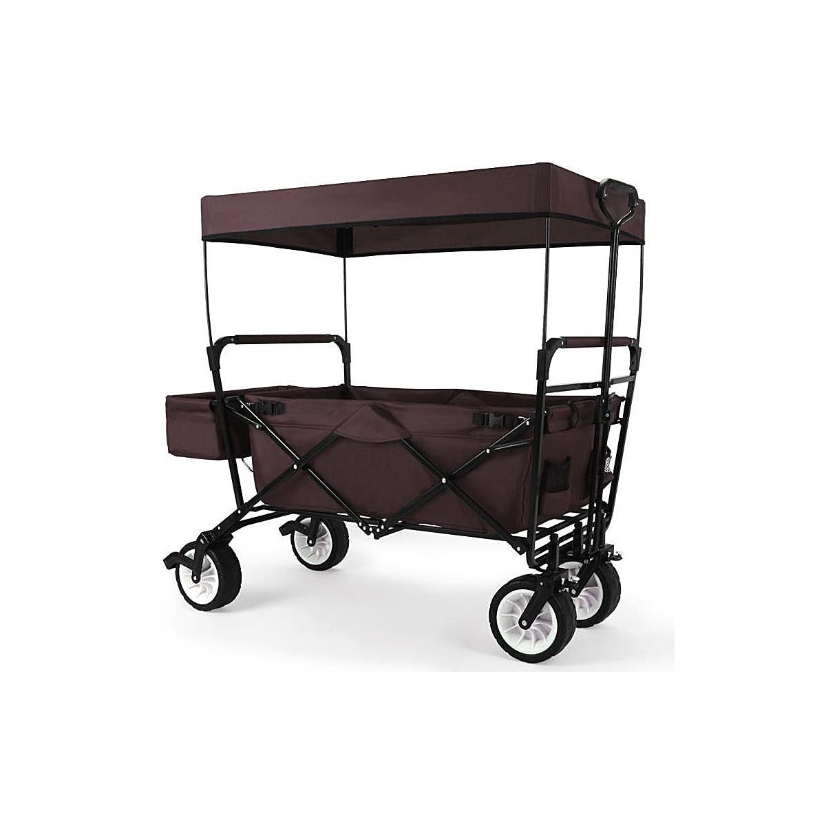 Hot Sale B-WARE FUXTEC Folding Wagon / Foldable Wagon / Trolley / Hand Cart JW-76C BROWN
