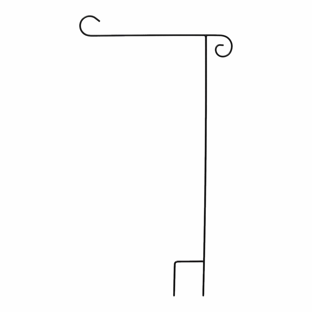 Briarwood Lane Wrought Iron Black Garden Flag Stand Holder