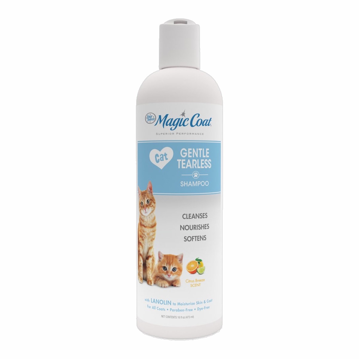 Four Paws Magic Coat Gentle Tearless Cat Shampoo, 16 oz