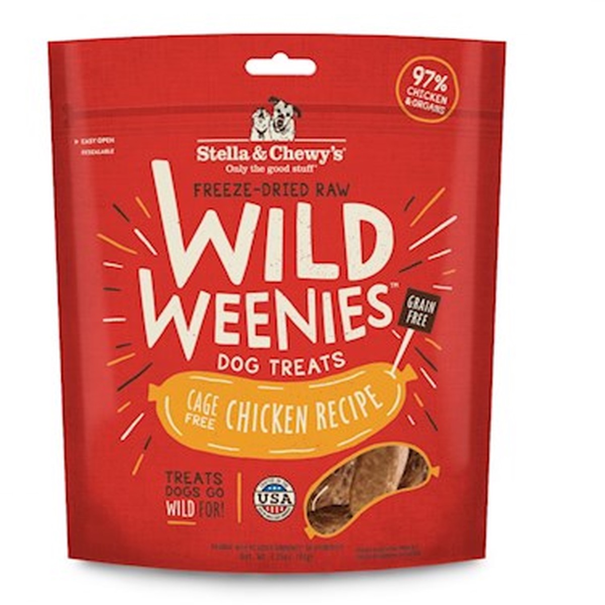Stella & Chewy's Wild Weenies Chicken Flavor Chewy Dog Treats