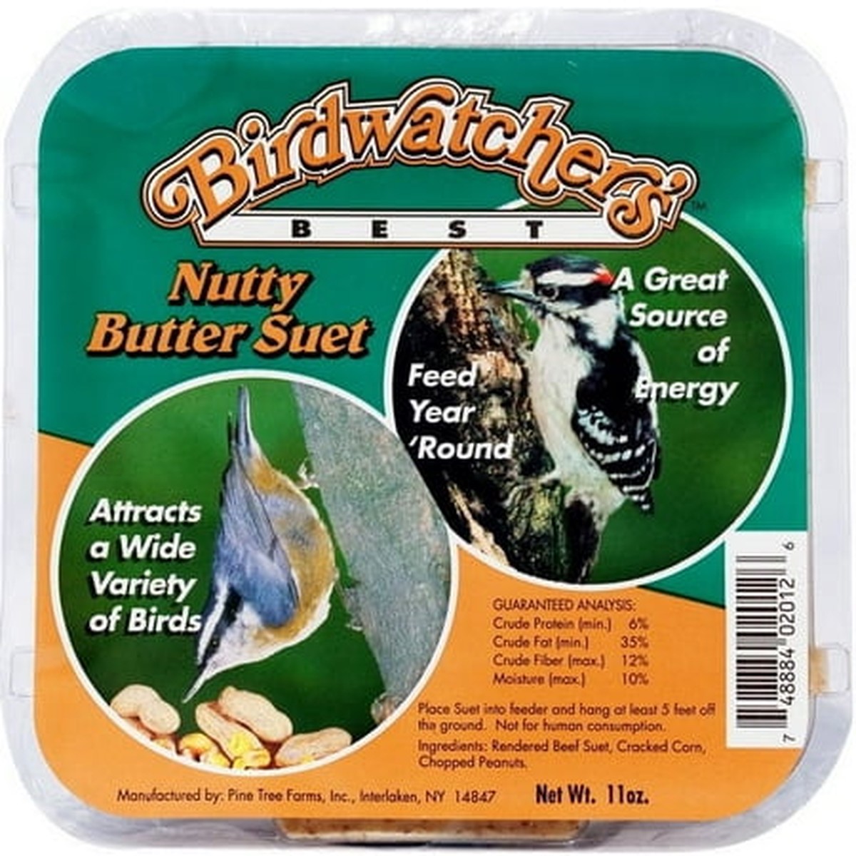 Pine Tree Farms Inc Birdwatcher's Best Suet Nutty Butter