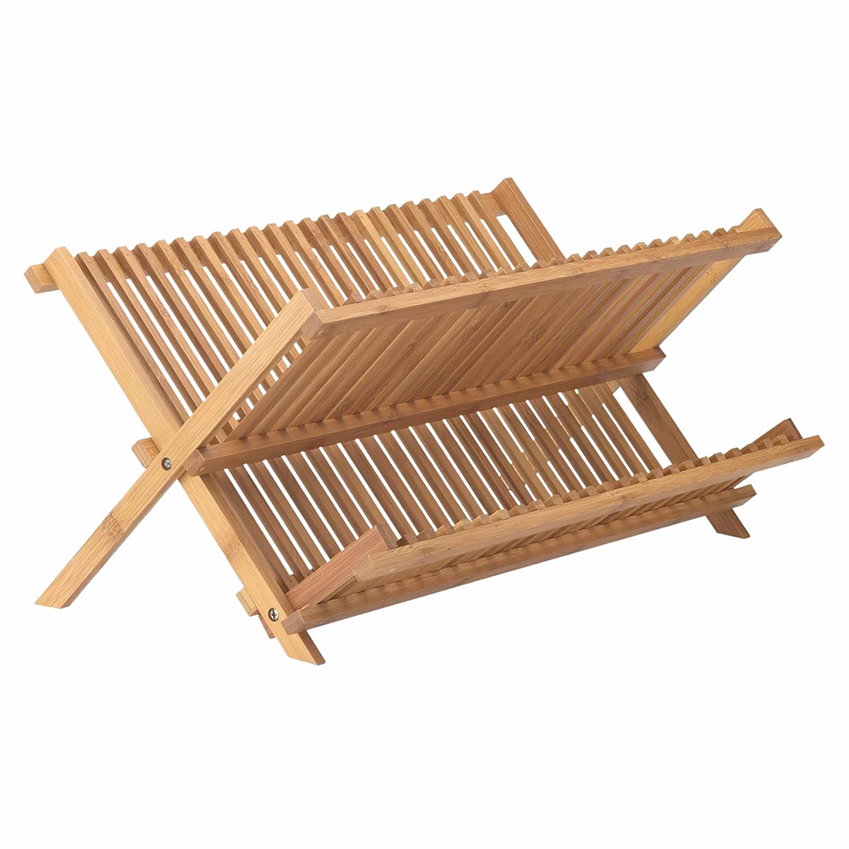Bamboo Foldable Dish Drying Rack