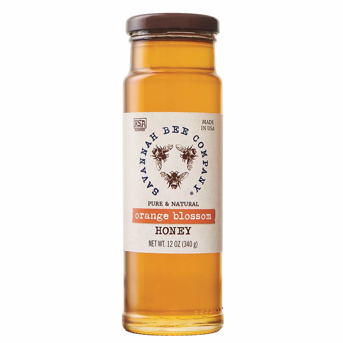Pure and Natural Orange Blossom Honey - 12 oz