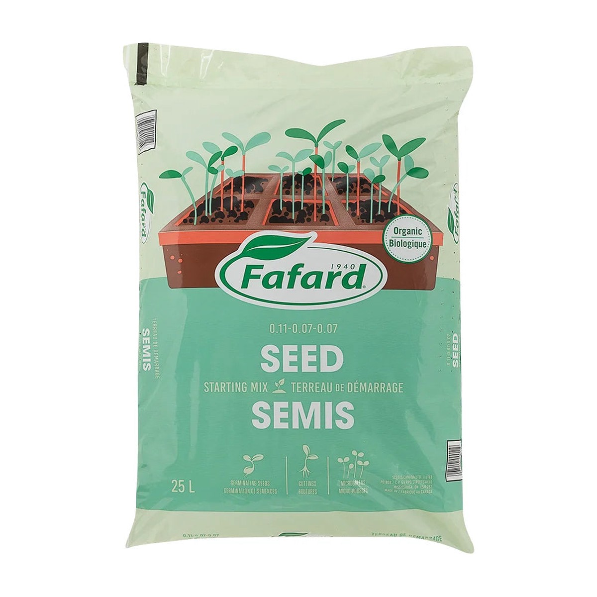 Terreau pour semis et pousses - Format 25L