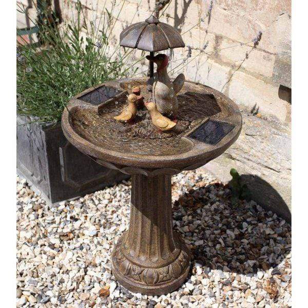Smart Garden Duck Family Solar Water Fountain