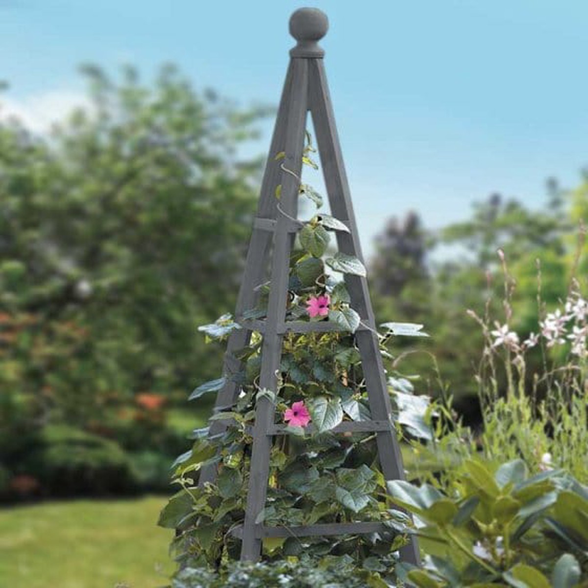 Smart Garden Woodland Obelisk 1.5m - Slate Grey