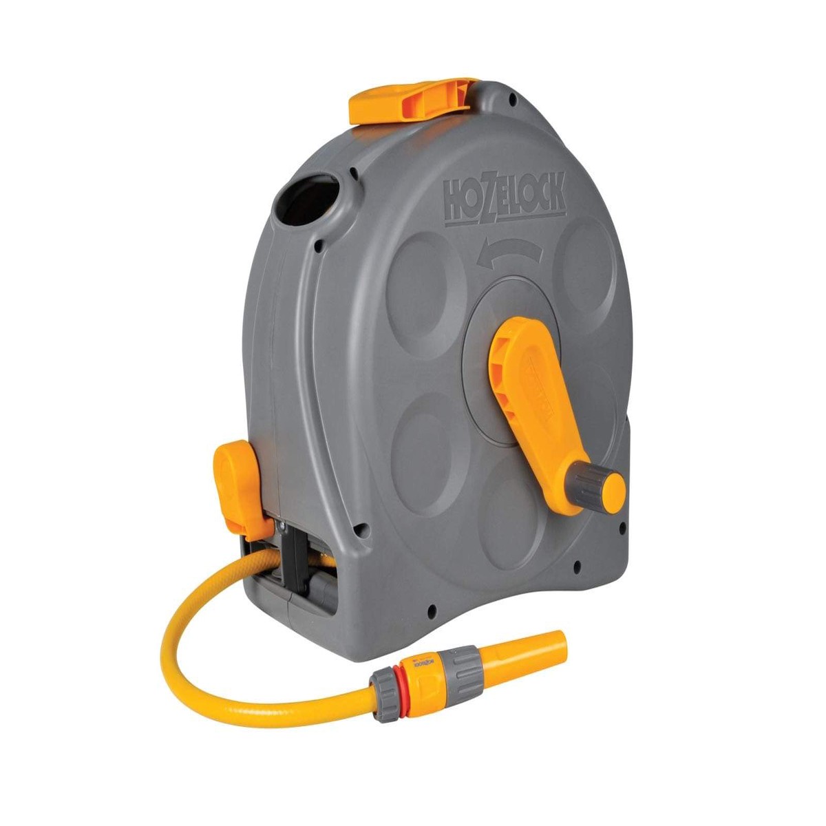 Hozelock 2415 2-in-1 Compact Enclosed Hose Reel 25m