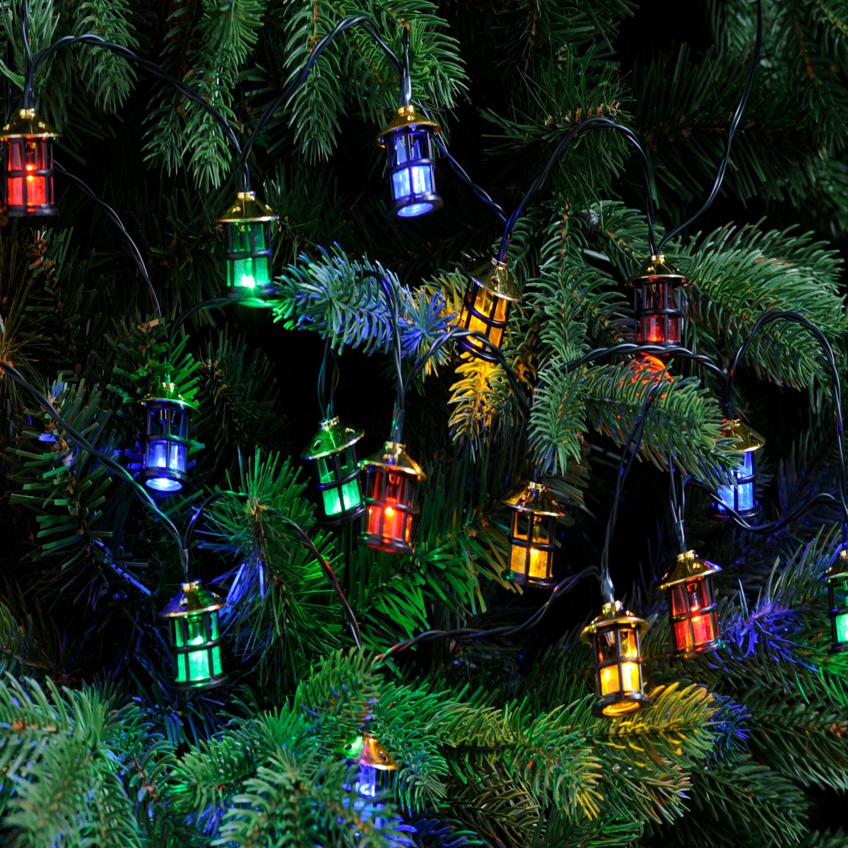 Festive Multi Colour Lantern Lights 20L